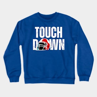 Touch Down Football American Helmet Crewneck Sweatshirt